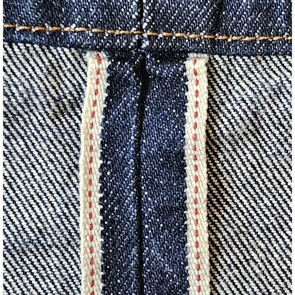 Levis 501 '90s Cuff Straight Selvedge Denim Jeans 28x36 Rinsey Rinse Button Fly - Picture 2 of 16